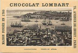 Pays Div-ref J241- Turquie - Chocolat Lombart - Paris - Constantinople -pointe Du Serail -chromo- 11,5cms X 8cms - - Lombart