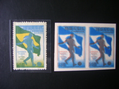 WORLD CUP OF FOOTBALL IN BRAZIL 1950 - A-76 IN PAIR TESTS BLUE COLOR MOVED - 1950 – Brasilien