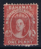 Bahamas: SG 23 Rose Red Wmk CC  Perfo 12,5   Not Used (*) SG - 1859-1963 Crown Colony