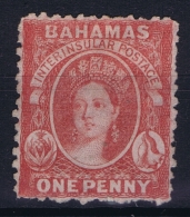 Bahamas: SG 23 Rose Red Wmk CC  Perfo 12,5   Not Used (*) SG - 1859-1963 Crown Colony