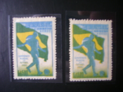 WORLD CUP OF FOOTBALL IN BRAZIL 1950 - A-76 YELLOW COLOR WITH SMALL SHIFTING - 1950 – Brésil