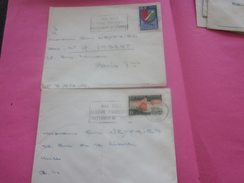 France(ex-Colonie Française)Algérie 1950-62- 2 Lettres & Document OMEC-Flamme(Timbre De Collection)ALGER-     PARIS-NICE - Covers & Documents