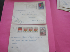 France(ex-Colonie Française) Algérie 1950-62-  2 Lettres & Document OMEC-Flamme(Timbre De Collection)ALGER-   PARIS-NICE - Covers & Documents