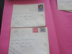 France(ex-Colonie Française) Algérie 1950-62-   2 Lettres & Document OMEC/Flamme(Timbre De Collection)ALGER-    PARIS- - Covers & Documents