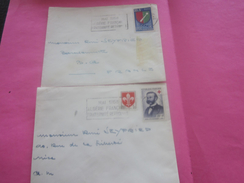 France(ex-Colonie Française)Algérie 1950-62-  2 Lettres & Document OMEC-Flamme(Timbre De Collection)ALGER  BARCELONNETTE - Covers & Documents