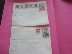 France(ex-Colonie Française)Algérie 1950-62 -    2 Lettres & Document OMEC Flamme(Timbre De Collection)ALGER    NICE - Covers & Documents