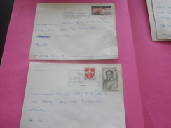 France(ex-Colonie Française)Algérie 1950-62-   2 Lettres & Document OMEC Flamme(Timbre De Collection) ALGER     NICE - Covers & Documents