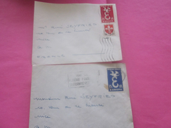 France(ex-Colonie Française) Algérie 1950-62-   2 Lettres (EUROPA)  OMEC-Flamme(Timbre De Collection)ALGER-NICE- - Covers & Documents