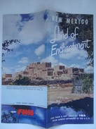 TWA. NEW MEXICO, LAND OF ENCHANTMENT. LESS THAN A DAY AWAY BY TWA FROM ALMOST ANYWHERE IN THE USA - 1948. 6 PAGES. - Publicités