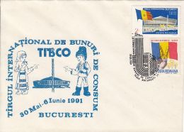 BUCHAREST INTERNATIONAL FAIR, SPECIAL COVER, 1991, ROMANIA - Storia Postale