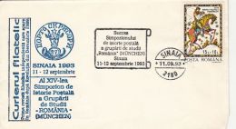 POSTAL HISTORY SYMPOSIUM, SPECIAL COVER, 1993, ROMANIA - Covers & Documents