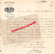 37 - TOURS- LETTRE MANUSCRITE SIGNEE JULIOT- IMPRIMERIE LITHOGRAPHIQUE- 68 RUE ROYALE- 1870 - Drukkerij & Papieren