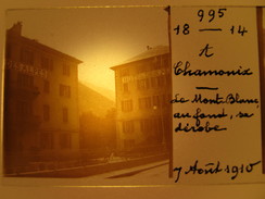 Photo Stéréoscopique - Chamonix - Hôtel Des Alpes -  Mont Blanc - 1910 - Plaques De Verre