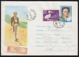 ROMANIA (1962) Young Boy With Talking Stick*.  55 Lei Postal Stationery Envelope (O) With Stamp And Painting By Nicolae - Sonstige & Ohne Zuordnung