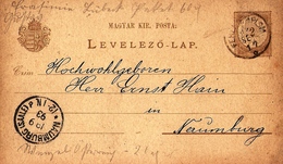 Hungary Card Fehertemplom 1893 (Serbia) ... AH775 - Lettres & Documents