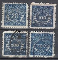 Poland 1920 - Postage Due - Mi.17,20,21,31 - Used - Taxe