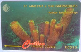 EC$10 Yellow Tube Sponge 52CSVF - Saint-Vincent-et-les-Grenadines