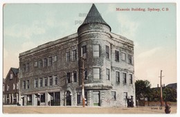 SYDNEY Cape Breton NS Canada - Masonic Building - C1910s Vintage Postcard - Cape Breton