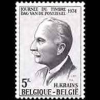 BELGIUM 1974 - Scott# 867 Stamp Day-Krains Set Of 1 MNH - Ungebraucht