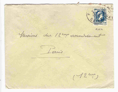 1944 - N° 639 - Marianne D'Alger 1f50 Sur Lettre Pour Paris - 1944 Coq Et Maríanne D'Alger