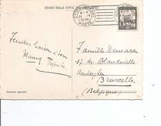 Vatican ( CP De 1938 Vers La Belgique à Voir) - Lettres & Documents