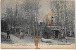 CPA Bucherons Métier Du Bois Non Circulé Forêt De Saint SEVER Calvados - Kunsthandwerk