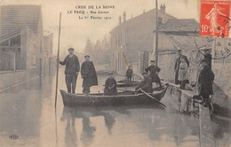 78-LE PECQ- RUE CARNOT- CRUE DE LA SEINE 1910 - Le Pecq