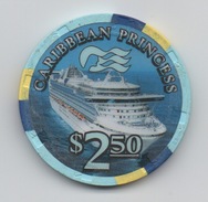 Jeton De Casino Sur Mer : Princess Cruises : Caribbean Princess $ 2.50 - Casino