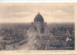 PAS DE CALAIS - 62 - HENIN LIETARD - Vue Générale Et La Nouvelle Eglise St Martin - Henin-Beaumont