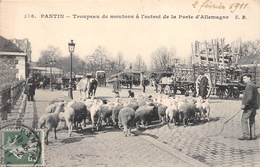 93-PANTIN- TROUPEAU DE MOUTONS A L'OCTROI DE LA PORTE D'ALLEMAGNE - Pantin