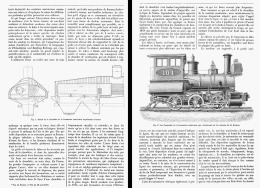 LOCOMOTIVES AMERICAINES Et LOCOMOTIVES FRANCAISE  1880 - Eisenbahnverkehr