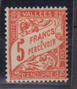 ANDORRE    1938       TAXE      N /   20      COTE   45 . 00      EUROS              (  1131 ) - Ungebraucht