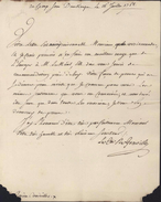 Lettre Du Lieutenant Général Comte De Graville Au Camp De Dunkerque 18 Juillet 1758 Signature Autographe - Sonstige & Ohne Zuordnung