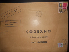 France Lettre De 1977 Taxe A Marseille En Prevenance De Grenoble - 1960-.... Covers & Documents