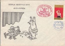 60908- POLAR BEAR, WALRUS, ESKIMO, POLAR PHILATELIC EXHIBITION, SPECIAL COVER, 1980, ROMANIA - Eventos Y Conmemoraciones