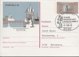 3144  Entero Postal Alemania 1986, Bayreuth - Illustrated Postcards - Used