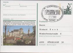 3144  Entero Postal Alemania 1991 , Leverkusen - Geïllustreerde Postkaarten - Gebruikt