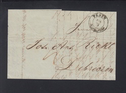 Hungary Letter 1847 Pest To Debreczen - ...-1867 Préphilatélie