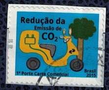 Brésil 2015 Oblitéré Rond Used Scooter électrique Réduire Les émissions De CO2 SU - Used Stamps