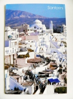 Post Card From Greece To Germany Santorini - Briefe U. Dokumente