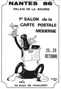 Premier Salon De La CPM, Nantes 1986, Au Pays Du Muscadet - Illustration Scaber - Carte Non Circulée - Borse E Saloni Del Collezionismo