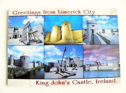 Post Card From Eire Ireland To Germany 1996 Limerick City King John's Castle - Brieven En Documenten