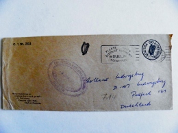 Cover From Eire Ireland To Germany 1975 Machine Cancel Dublin Musical Instrument Harp - Storia Postale