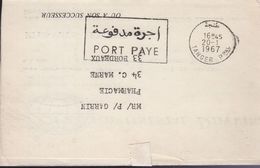 LAC Flamme Secap =o Tanger Ppal 20-1 1967 " Bilingue PORT PAYE" - Briefe U. Dokumente