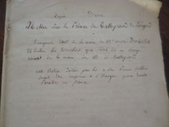 Notice Sur Le Prince De Talleyrand De Périgord. Copie Original Manuscrite Corrigée Par Talleyrand 21 Pages Inédit??????? - Manuskripte