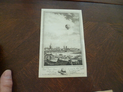 Gravure Premier Voyage Aérien Joseph Montgolfier Expérience Faîte à Lyon Le 21/09/1783 Ballon Aérostation Montgolfière - Estampes & Gravures