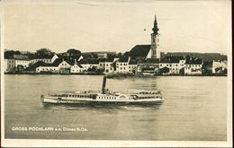 Gross Pöchlarn A. D. Donau Mit Raddampfer 1927 (000414) - Pöchlarn