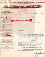 75- PARIS- FACTURE MODERN EXPORTATION- TRANSPORTS MARITIMES TERRESTRES FLUVIAUX- 3 RUE BLEUE- 1933 EDOUARD DUBOIS FILS - Petits Métiers
