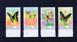 Burundi 1993, Butterflies, 4val - Nuevos
