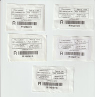 Vatican City Registered Letters Labels - Collections